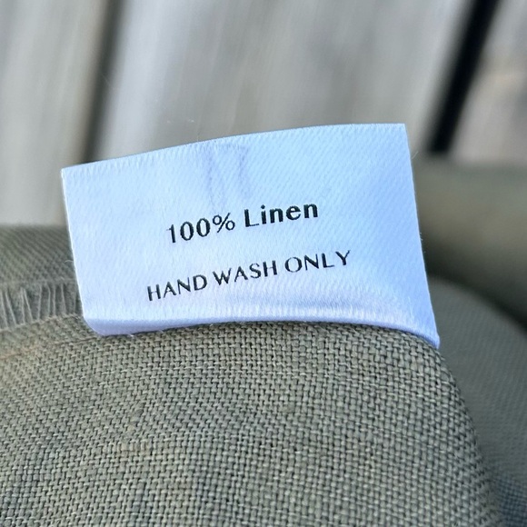 Marvin Browne Linen Short Sleeve Tunic Dress Olive Green M - Picture 12 of 13